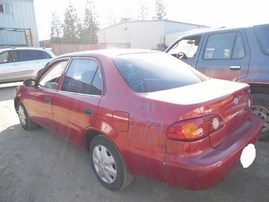 2001 TOYOTA COROLLA CE BURGUNDY 1.8L MT Z17839